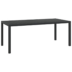 Maison Chic Table de jardin | Table d'extérieur Noir 185 x 90 x 74 cm Aluminium et WPC -GKD28696