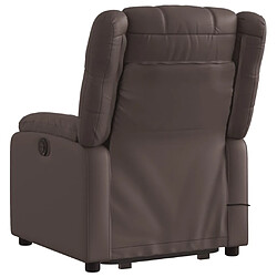 Acheter Maison Chic Fauteuil Relax pour salon, Fauteuil inclinable de massage électrique marron similicuir -GKD21870