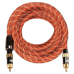 Avis Wewoo Câble or EMK TZ / A 8 m OD8.0mm Plaqué Métal Tête RCA à RCA Plug coaxial d'Interconnexion Numérique Audio / Vidéo RCA