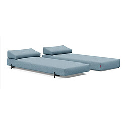 Avis Inside 75 Méridienne design SIGMUND INDU Mixed Dance, Light Blue convertible lit 160*200 cm pieds Acier noir