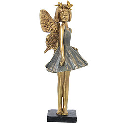 Figurine Décorative Alexandra House Living Doré Acrylique Plastique Mélamine Fée