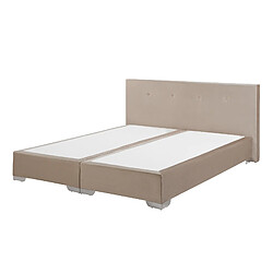 Acheter Beliani Lit boxspring en velours beige 180 x 200 cm CONSUL