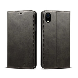 Wewoo Housse Coque Etui à rabat horizontal en cuir texturé Suteni pour iPhone XRavec porte-cartes et noir