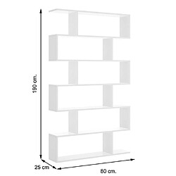 Avis Pegane Étagère polyvalente Séparateur coloris blanc brillant - Longueur 80 x Profondeur 25 x Hauteur 190 cm