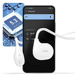 Avizar Écouteurs Bluetooth Design ouvert Contour d'oreilles Autonomie 6H Blanc pas cher