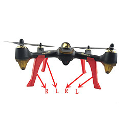 Cadre De Protection Pour Hélice + Train D'atterrissage Pour Hubsan H501S H501A Rouge pas cher