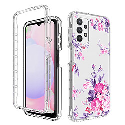 Coque en TPU 2-en-1 pour votre Samsung Galaxy A13 4G - fleur