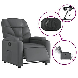 Acheter vidaXL Fauteuil inclinable électrique Gris Similicuir