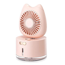 Mini Ventilateur Humidificateur Portable Ventilateur Refroidisseur d'Air en Forme De Chat Rechargeable par USB Refroidissement de l'Espace Personnel Bureau à Domicile