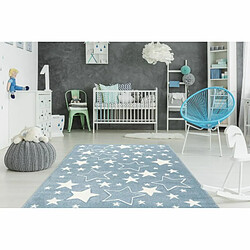 Paris Prix Tapis de Chambre Enfant Étoiles Tamworth Bleu 80 x 150 cm