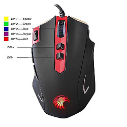 Universal Souris de jeu de jeu filaire professionnel à 8 bouton