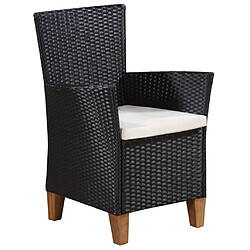 Acheter Maison Chic Mobilier à dîner 5 pcs de jardin - Ensemble table et chaises d'extérieur - Salon/Mobilier de jardin classique Résine tressée Noir et marron -MN56385