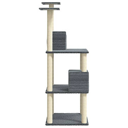 Acheter vidaXL Arbre à chat avec griffoirs en sisal Gris foncé 141 cm