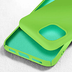 Avizar Coque pour iPhone 15 Plus Silicone Premium Semi rigide Mate Douce Vert foncé pas cher