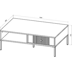 Avis Vivaldi Table Basse ISEO 2S Noir/Noir