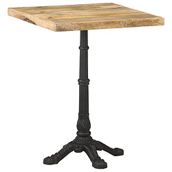 vidaXL Table de bistro 60x60x77 cm Bois de manguier brut