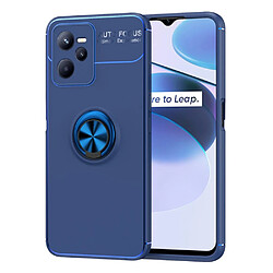 Coque en TPU antichoc, avec béquille en anneau slim avec béquille, bleu pour votre Realme C35