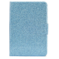 Etui en PU poudre scintillante avec support et porte-cartes bleu pour votre Apple iPad mini (2021)