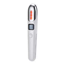 Universal EMS Masseur oculaire Vibrateur thermique Anti rides Cercle foncé Enlèvement USB Rechargeable Absorption nutritionnelle profonde | Appareil de beauté domestique (blanc)