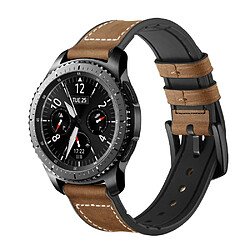 Bracelet en cuir véritable marron foncé pour votre Samsung Gear S3 Classic/Gear S3 Frontier