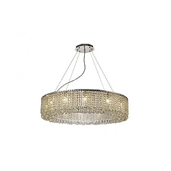 Luminaire Center Grand Chandelier Empire Chrome poli 12 ampoules 69cm