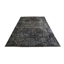 Avis Vidal Tapis de laine 300x201 noir Ultra Vintage