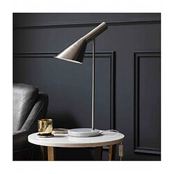 Endon Lampe de table Carlo en Acier , Plaque de nickel brillant et marbre gris