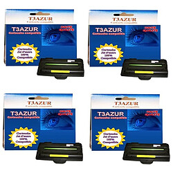 T3Azur Lot de 4 Toners compatibles pour Lexmark X215 / ML1710D3 - Compatible - 3 000 pages