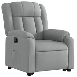 Avis Maison Chic Fauteuil Relax pour salon, Fauteuil inclinable électrique gris clair tissu -GKD36299