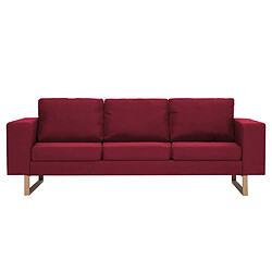 Avis vidaXL Ensemble de canapé 2 pcs Tissu Rouge bordeaux