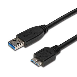 PremiumCord Câble de Connexion USB 3.0 USB A Micro USB B 3 m, CU, AWG 28, 2 blindés, M/UL Noir