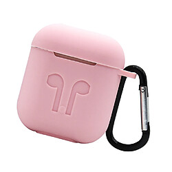 Acheter Housse de protection en silicone avec porte-clés en métal pour apple airpods rose