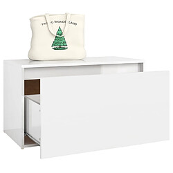 Avis vidaXL Banc d'entrée 80x40x45 cm Blanc brillant Bois d'ingénierie