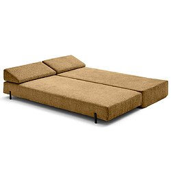 Avis Bestmobilier Brescia - banquette 3 places convertible en tissu velours relief