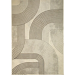 Thedecofactory HAPPY - Tapis contemporain motif géométrique 160x230 écru