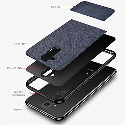 Avis Wewoo Housse Coque de protection antichoc PU épissage + tissu pour Huawei Mate 20 Lite Noir