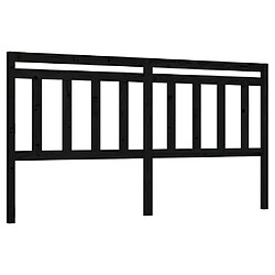 Maison Chic Tête de lit scandinave pour lit adulte,Meuble de chambre Noir 186x4x100 cm Bois massif de pin -MN48347