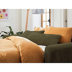 Lisa Design Owen - canapé 3 places convertible - couchage quotidien - matelas 12 cm - en velours côtelé pas cher