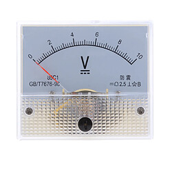 85c1 dc rectangle ampèremètre ampèremètre testeur analogique panneau voltmètre 0-10 v