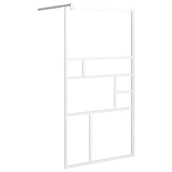 Maison Chic Paroi de douche | Écran de douche | Cloison de douche 100x195 cm ESG Verre Blanc -GKD99636