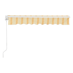 Avis Helloshop26 Store banne avec manivelle 300 x 250 cm jaune blanc 03_0008306