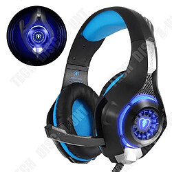 Tech Discount TD® Casque Gaming PS4, Casque Gamer avec Micro Premium Anti Bruit Audio Stéréo Basse avec LED Lampe Gaming-accessoire de jeux