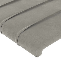 Acheter Maison Chic Tête de lit scandinave à LED,meuble de chambre Gris clair 83x16x118/128 cm Velours -MN81982