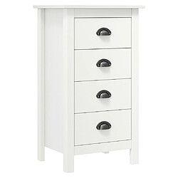 Maison Chic Commode Buffet - Meuble de rangement Hill Blanc 46x35x80 cm Bois de pin solide -GKD65121