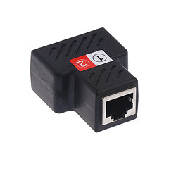 Avis Adaptateur Répartiteur RJ45 2 Pièces 1 à 2 Ports Doubles Femelles Noir