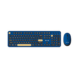 Aula AC306 2in1 2.4G Clavier combo sans fil (EN+RU) avec souris Bleu