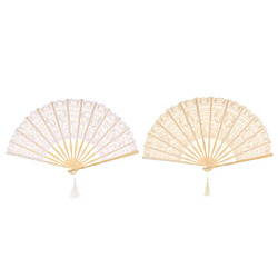 classique pliable dentelle fan mariage cérémonie photo accessoires demoiselle d'honneur cadeau blanc