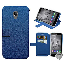 Htdmobiles Housse etui portefeuille pour Wiko Robby + film ecran - BLEU