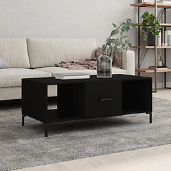 vidaXL Table basse noir 102x50x40 cm bois d'ingénierie