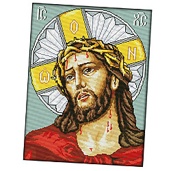 Kits point de croix estampés artisanat de broderie bricolage - motif Jésus 11CT 45x56cm